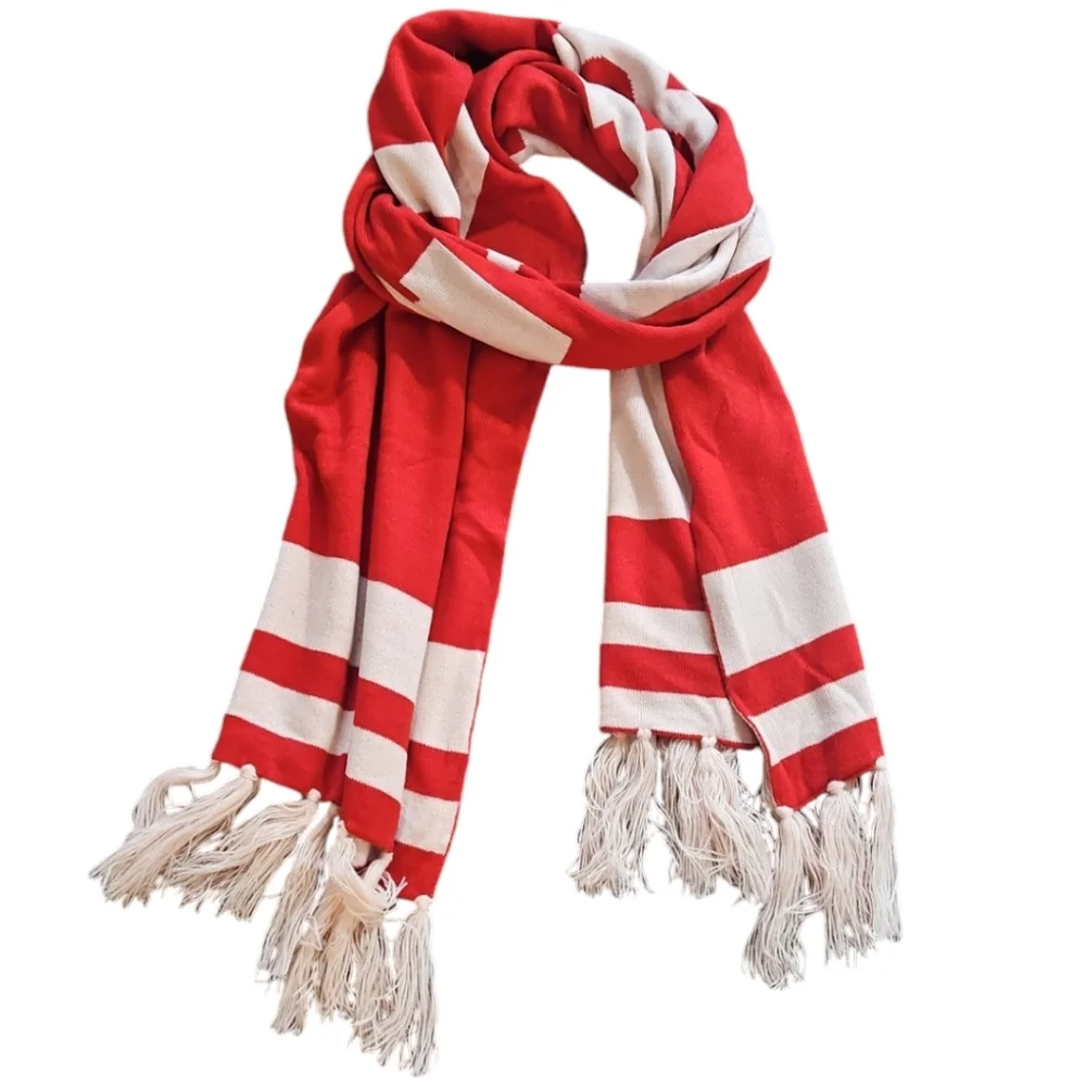 NWT Anna & Ava Scarf Cozy Warm Heart Oblong Red